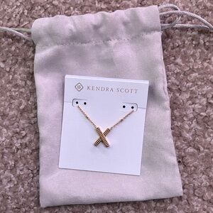 Kendra Scott Gold X Pendant Necklace